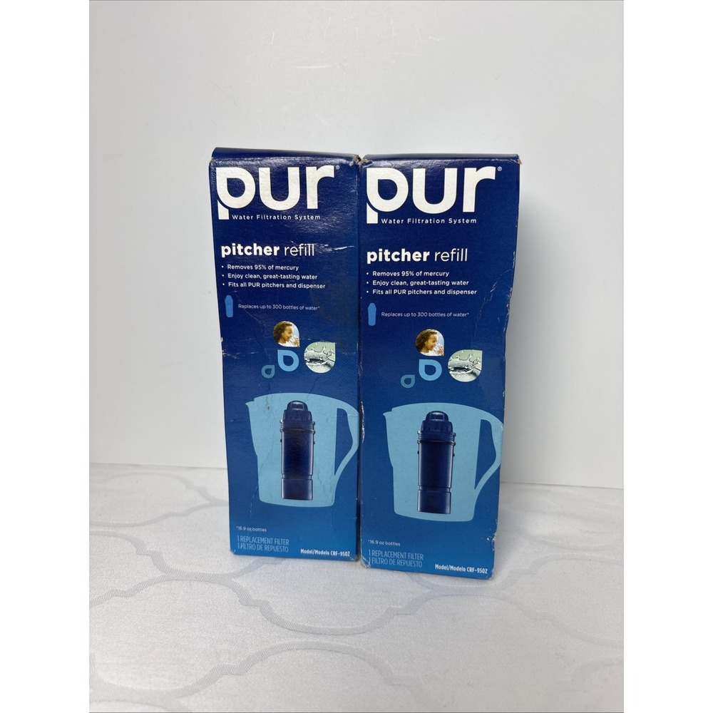 2 Lot PUR Original Pitcher Refill Replacement Water Filter Cartridge CRF-950Z